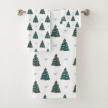 Blauwe kerstboom Boerderij Gift Wrap