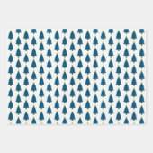 Blauwe Kerstboom en Gouden Ster, zij-aan-zij Inpakpapier Vel (Voorkant 3)