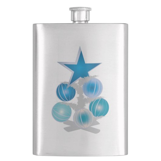 Blauwe kerstboom flacon (Voorkant)