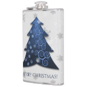Blauwe Kerstboom Fles Heupfles (Links)