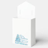 Blauwe kerstboom, kerstfeestdoos bedankdoosjes (Geopend)