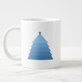 Blauwe kerstboom Koffiekoffie-Mok Grote Koffiekop