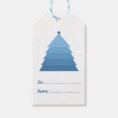 Blauwe kerstboom - Labels Cadeaulabel (Voorkant)