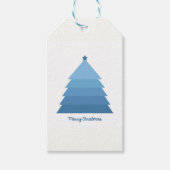 Blauwe kerstboom - Labels Cadeaulabel (Voorkant)