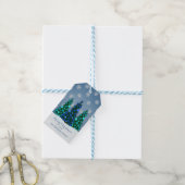 Blauwe kerstboom - Labels Cadeaulabel (Met Touw)