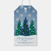 Blauwe kerstboom - Labels Cadeaulabel (Voorkant)