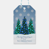 Blauwe kerstboom - Labels Cadeaulabel (Achterkant)