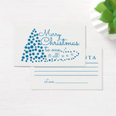 Blauwe kerstboom, Letter for Santa Visitekaartje (Bureau)