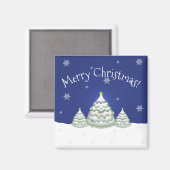 Blauwe kerstboom Magnet (Voorkant / Achterkant)