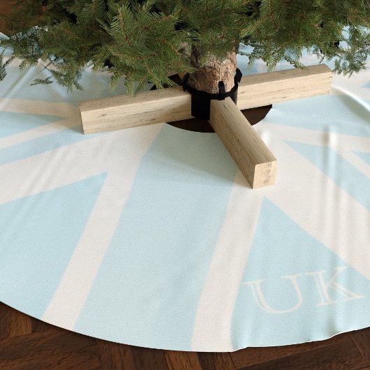 Blauwe kerstboom met vlag van de Britse vlag Kerstboom Rok