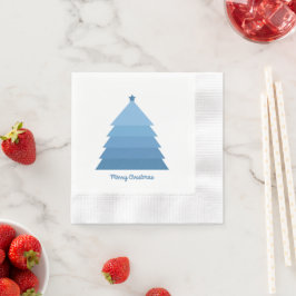 Blauwe kerstboom Napkin Servet