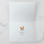 Blauwe kerstboom op het bos en dieren kaart (Binnen)