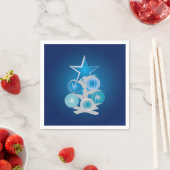 Blauwe kerstboom servet (Insitu)