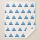 Blauwe kerstboom Sherpa Blanket Deken (Voorkant)