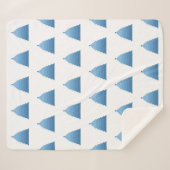 Blauwe kerstboom Sherpa Blanket Deken (Voorkant (horizontaal))