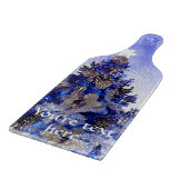 Blauwe kerstboom Snijplank (Hoek)