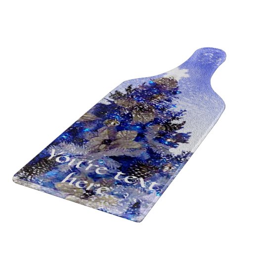  Blauwe kerstboom Snijplank (Hoek)