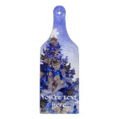  Blauwe kerstboom Snijplank (Voorkant)