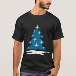 Blauwe kerstboom T-shirt Unisex Holiday Top