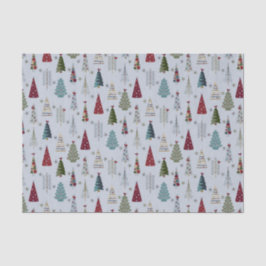 Blauwe kerstboom tissuepapier