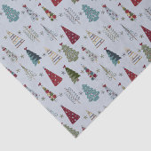 Blauwe kerstboom tissuepapier (Detail)