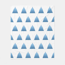 Blauwe kerstboom, vleece Blanket Fleece Deken