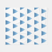 Blauwe kerstboom, vleece Blanket Fleece Deken (Voorkant (Horizontaal))