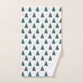 Blauwe Kerstboom Winter Coquette Kerstmis Bad Handdoek (Handdoek)