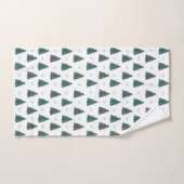 Blauwe Kerstboom Winter Coquette Kerstmis Bad Handdoek (Handdoek)