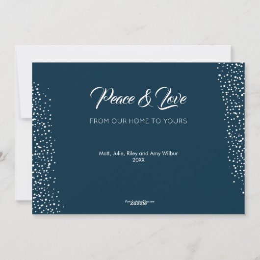 Blauwe kerstboomfeestdag Kaart (Achterkant)