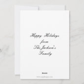 Blauwe kerstboomfeestjes groeten feestdagenkaart (Achterkant)