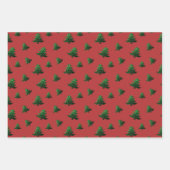 Blauwe kerstboomgaarden inpakpapier vel (Voorkant 2)