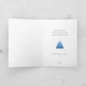 Blauwe kerstboomkerstKaart Feestdagen Kaart (Binnen)