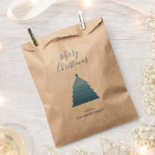 Blauwe kerstboomkraft bedankzakje (Geknipt)