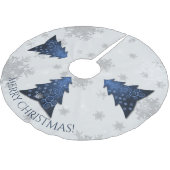 Blauwe kerstboomrok kerstboom rok (Gekanteld)