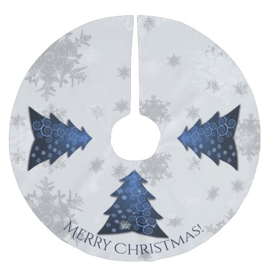 Blauwe kerstboomrok kerstboom rok (Voorkant)