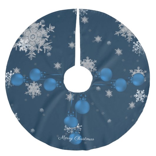 Blauwe kerstboomrok kerstboom rok (Voorkant)