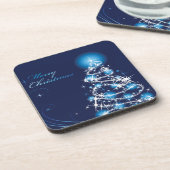 Blauwe kerstboomset van kurkOnderzetters Onderzetter (Linkerzijde)