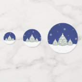 Blauwe kerstboomtafel Confetti (Voorkanten)