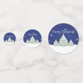 Blauwe kerstboomtafel Confetti (Achterkanten)