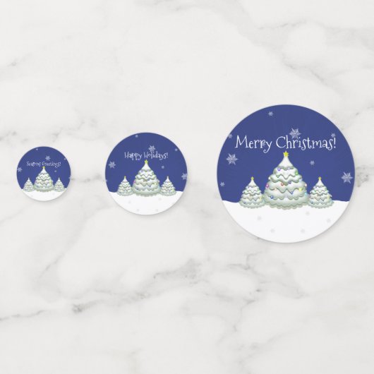 Blauwe kerstboomtafel Confetti (Achterkanten)