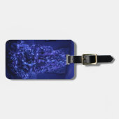 Blauwe kerstboomverlichting bagagelabel (Voorkant horizontaal)