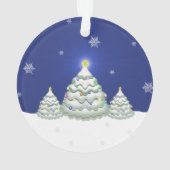 Blauwe kerstboomversiering ornament (achterkant)