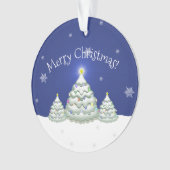 Blauwe kerstboomversiering ornament (voorkant)