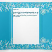 Blauwe kerstbrief op foto's drieluik wenskaart (Binnenkant midden)