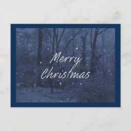 Blauwe kerstBriefkaarten Feestdagenkaart