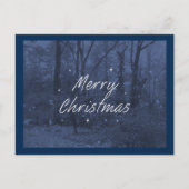 Blauwe kerstBriefkaarten Feestdagenkaart (Voorkant)