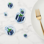Blauwe kerstcadeau-Confetti Confetti (Groep)