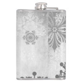 Blauwe kerstcadeaufles heupfles (Achterkant)