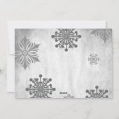 Blauwe Kerstcadeaus en sneeuwvlokken Fotokaart Feestdagenkaart (Achterkant)